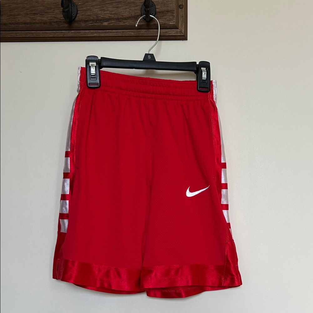 Nike Red basketball shorts with White Logo